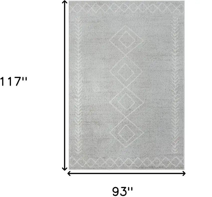 Gray Diamond Area Rug Photo 8