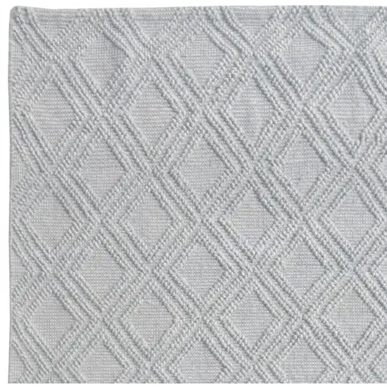 Gray Geometric Handmade Area Rug Photo 4