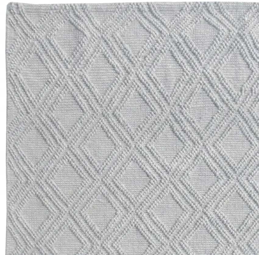 Gray Geometric Handmade Area Rug Photo 4