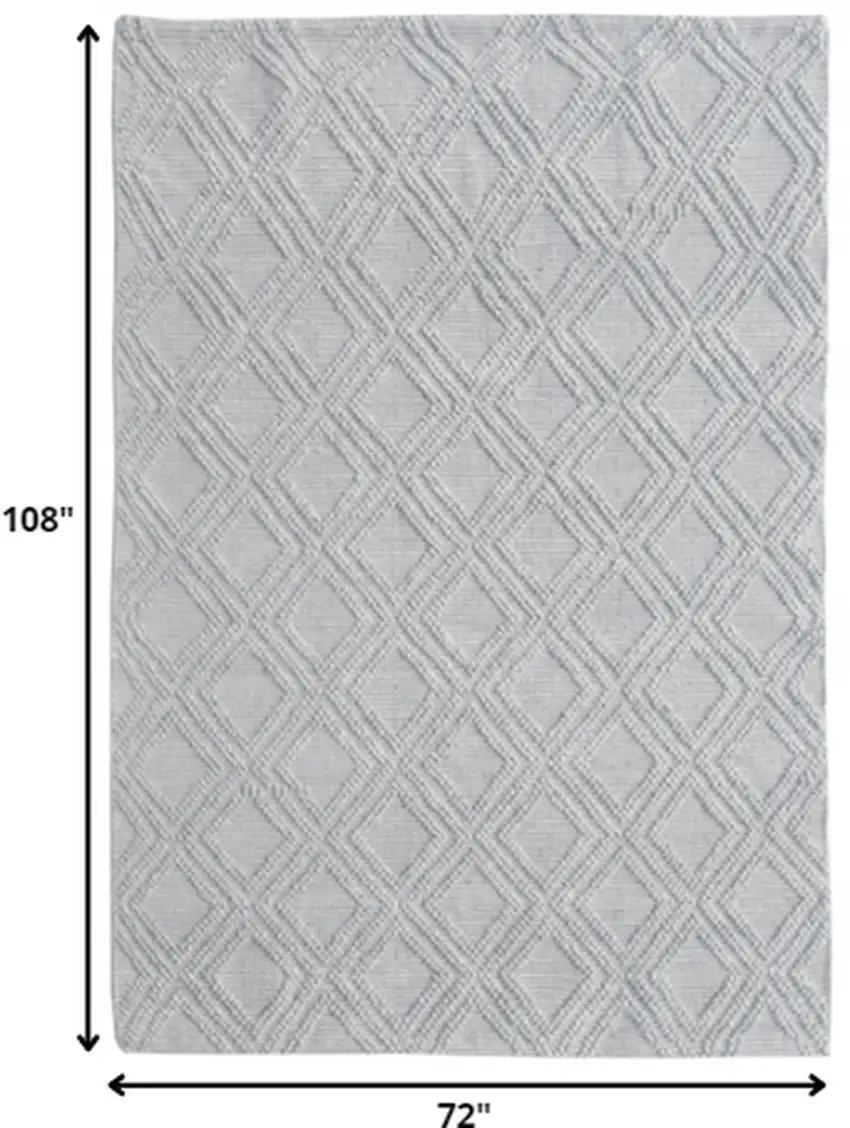 Gray Diamond Lattice Modern Area Rug Photo 5