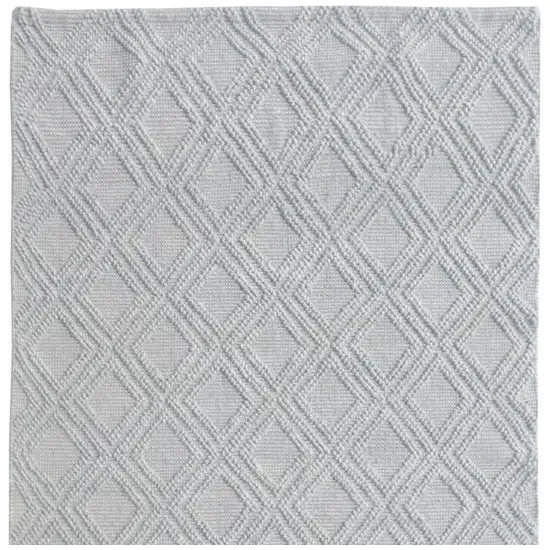 Gray Geometric Handmade Area Rug Photo 5