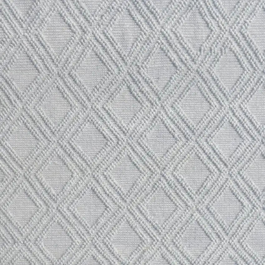 Gray Geometric Handmade Area Rug Photo 4