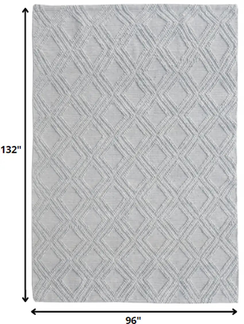 Gray Diamond Lattice Modern Area Rug Photo 5