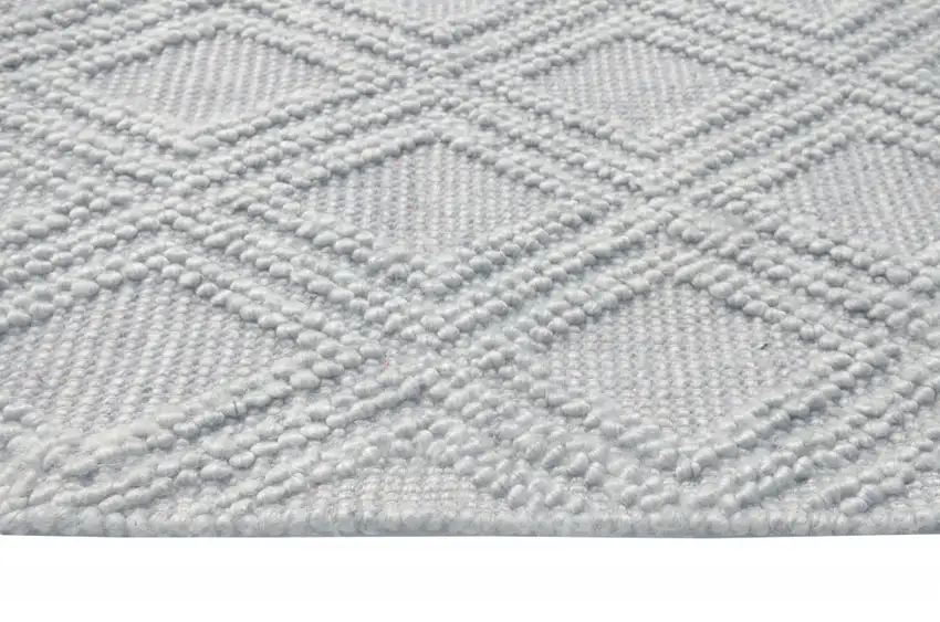 Gray Diamond Lattice Modern Area Rug Photo 4