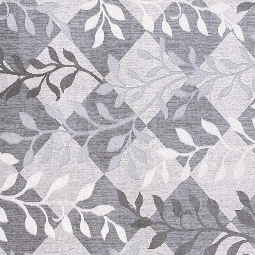 Gray Diamond And Vines Area Rug Photo 6