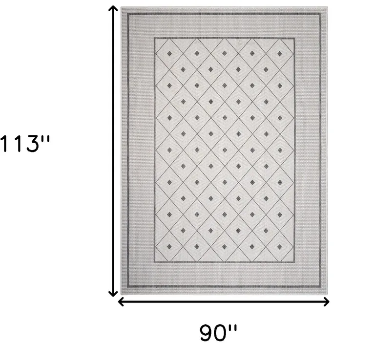 Gray Diamonds Indoor Outdoor Area Rug Photo 5