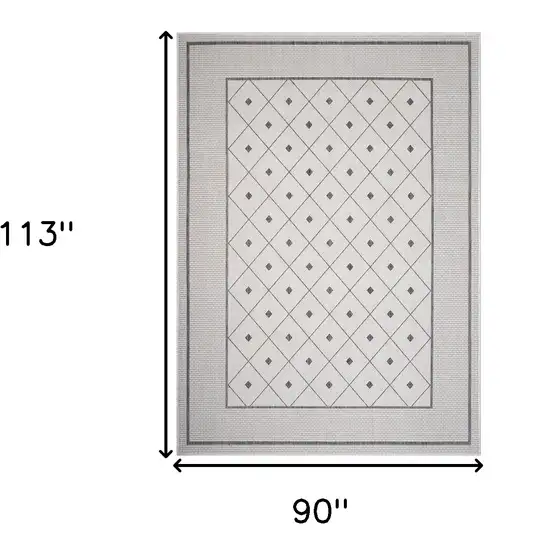 Gray Diamonds Indoor Outdoor Area Rug Photo 5