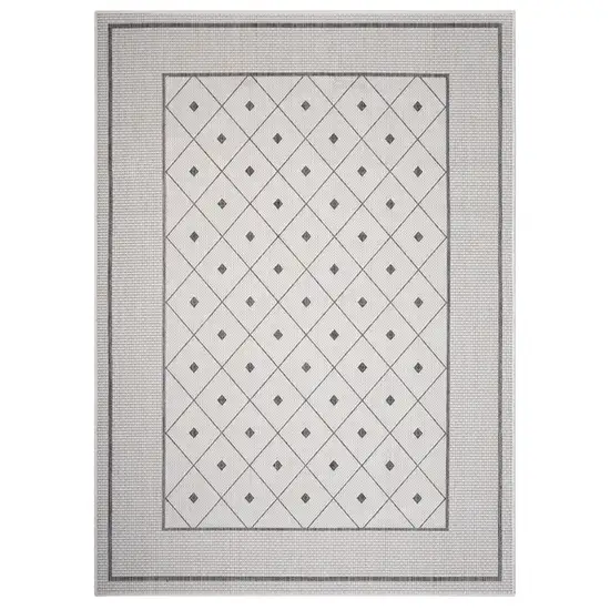 Gray Diamonds Indoor Outdoor Area Rug Photo 1