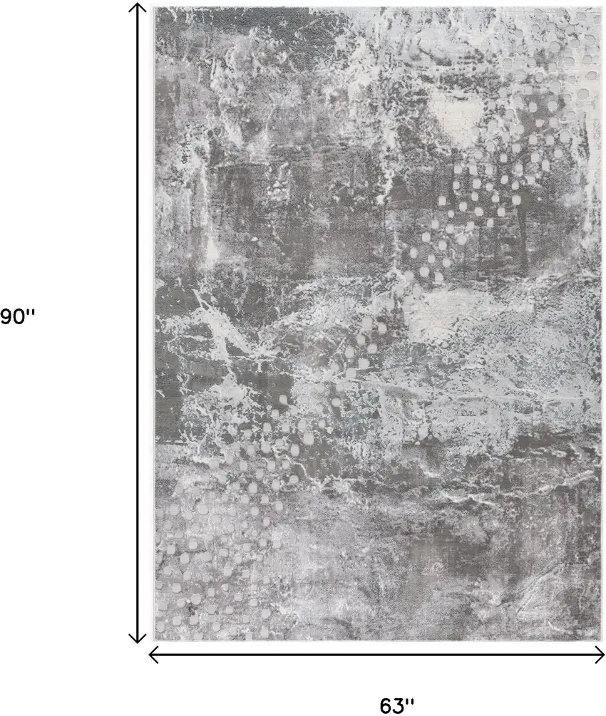 Blue Abstract Power Loom Area Rug Photo 3
