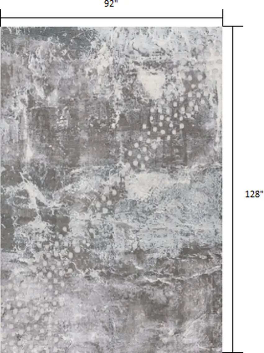 Blue Abstract Power Loom Area Rug Photo 3