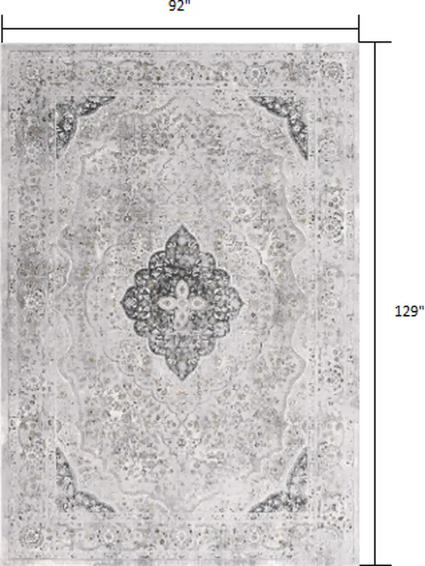 Gray Distressed Decorative Area Rug Photo 1