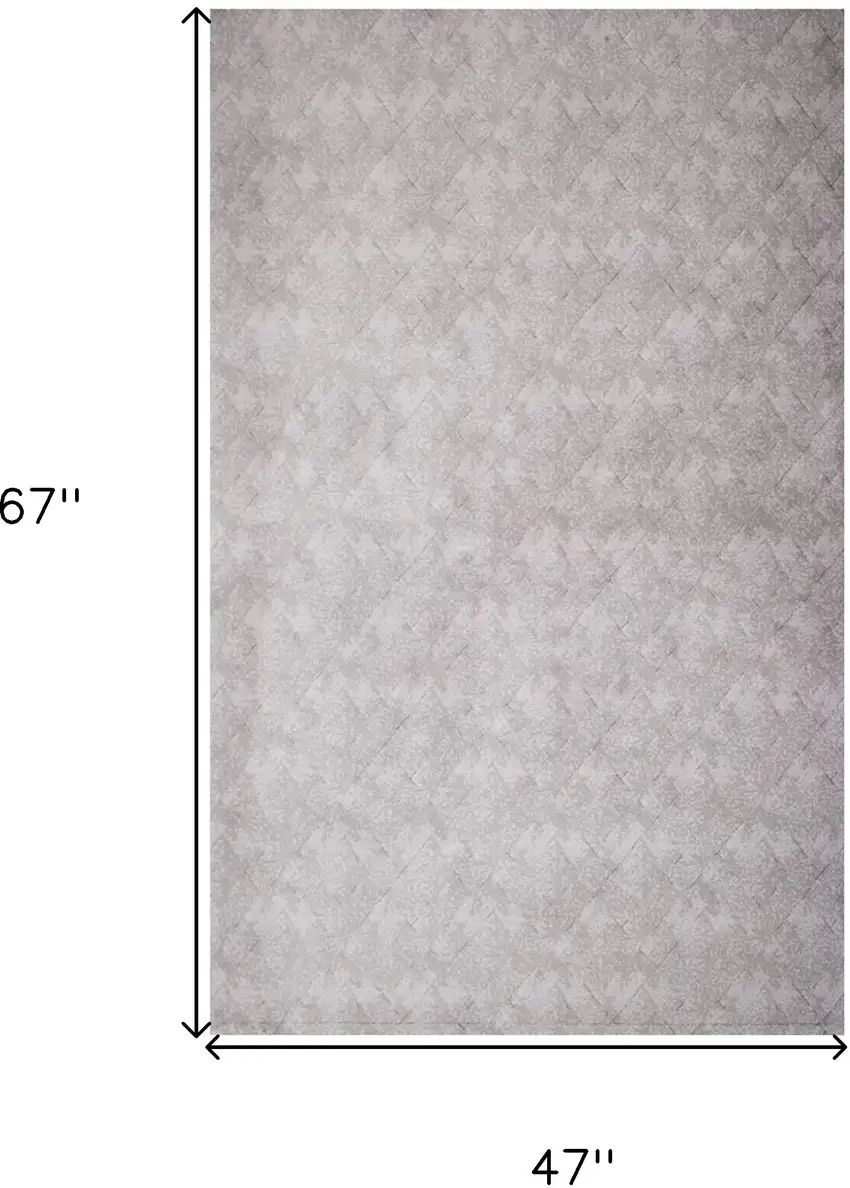 Gray Distressed Diamonds Area Rug Photo 6