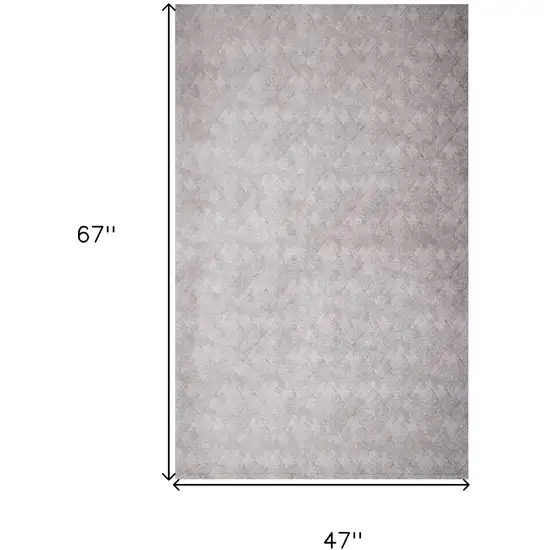 Gray Distressed Diamonds Area Rug Photo 6
