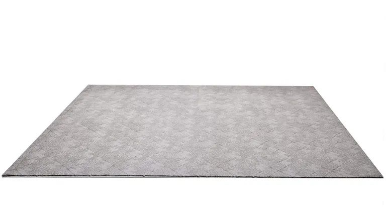 Gray Distressed Diamonds Area Rug Photo 4