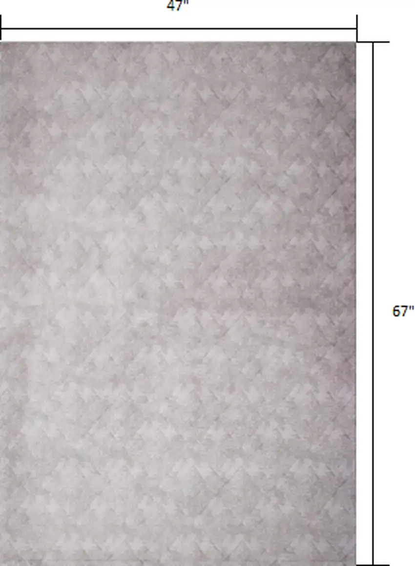Gray Distressed Diamonds Area Rug Photo 8