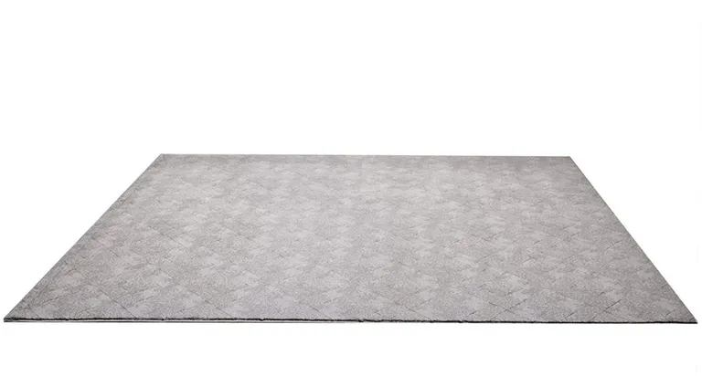 Gray Distressed Diamonds Area Rug Photo 4