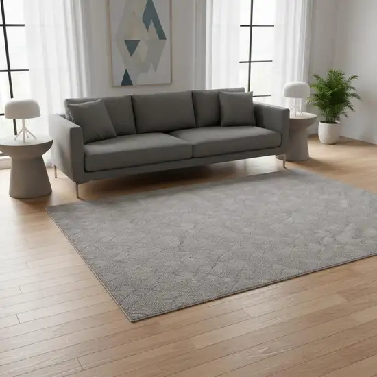 Gray Distressed Diamonds Area Rug Photo 1