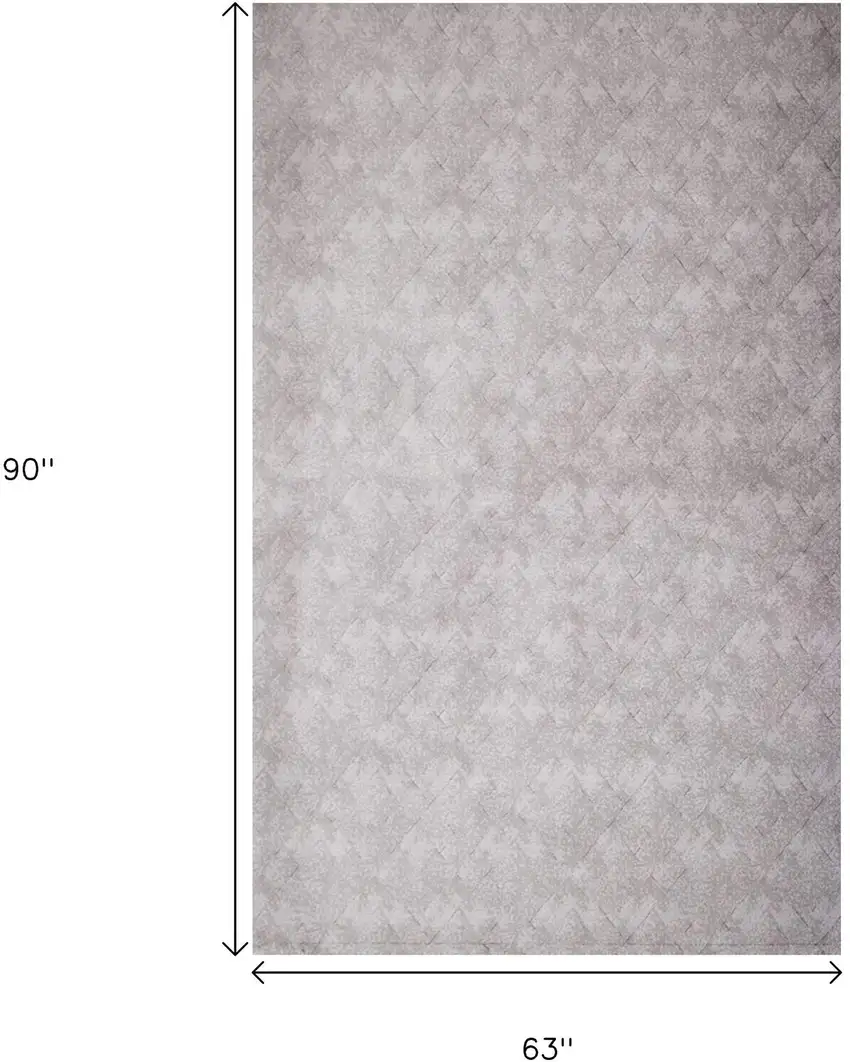Gray Distressed Diamonds Area Rug Photo 6