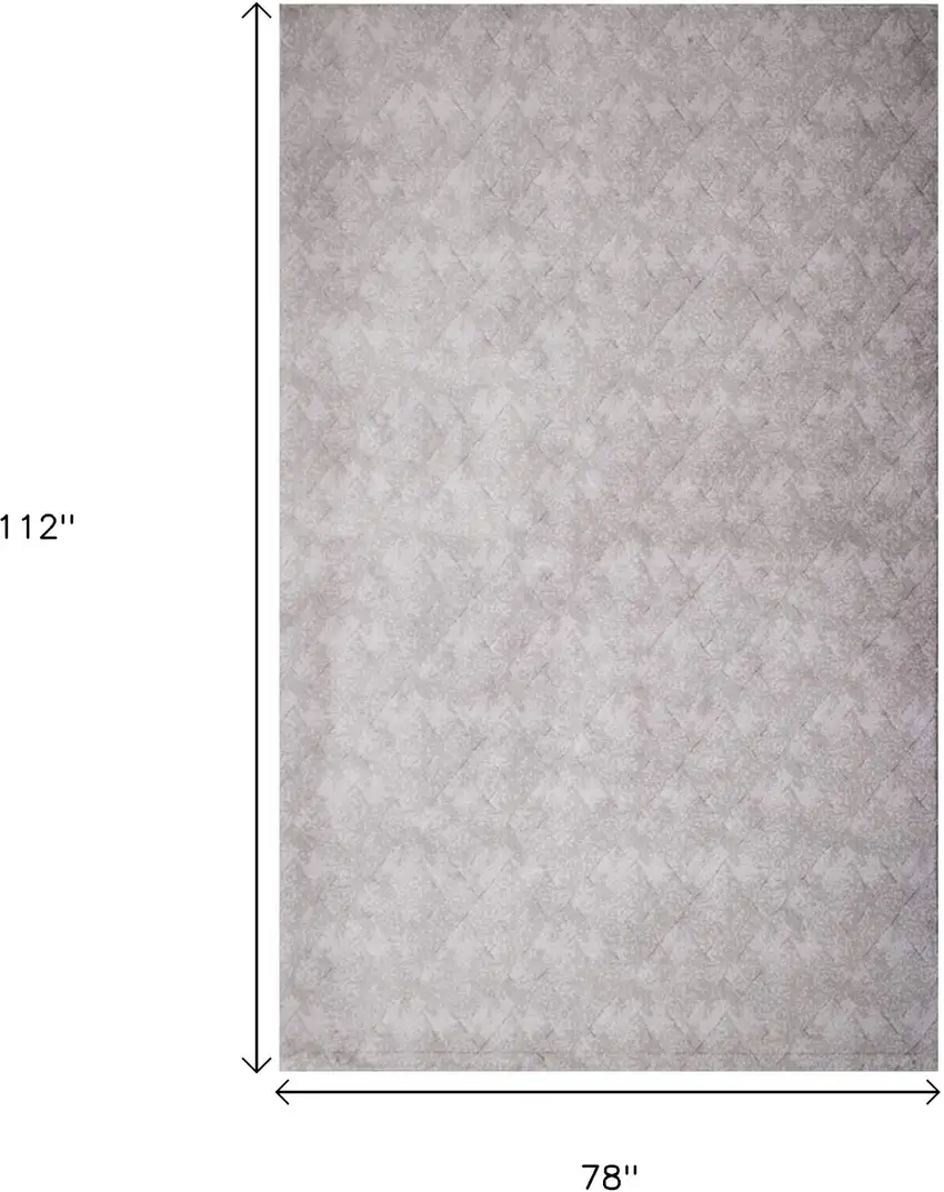 Gray Distressed Diamonds Area Rug Photo 8