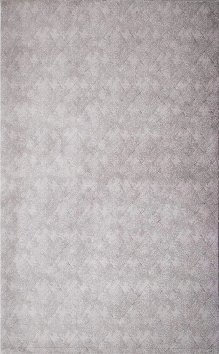 Gray Distressed Diamonds Area Rug Photo 4