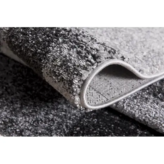 Gray Distressed Geometric Area Rug Photo 6