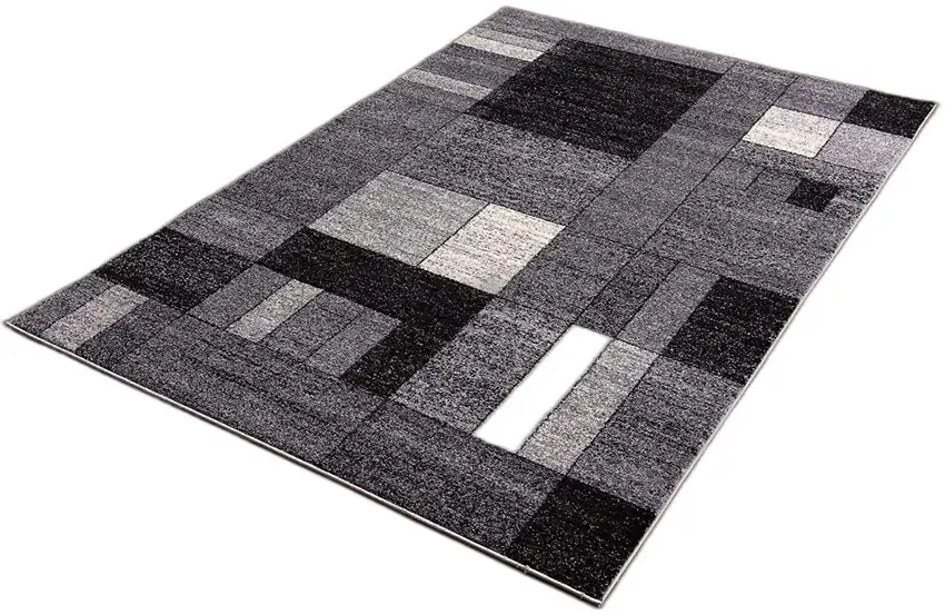 Gray Distressed Geometric Area Rug Photo 7
