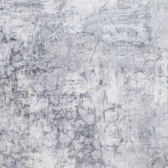 Gray Distressed Marble Area Rug Photo 6