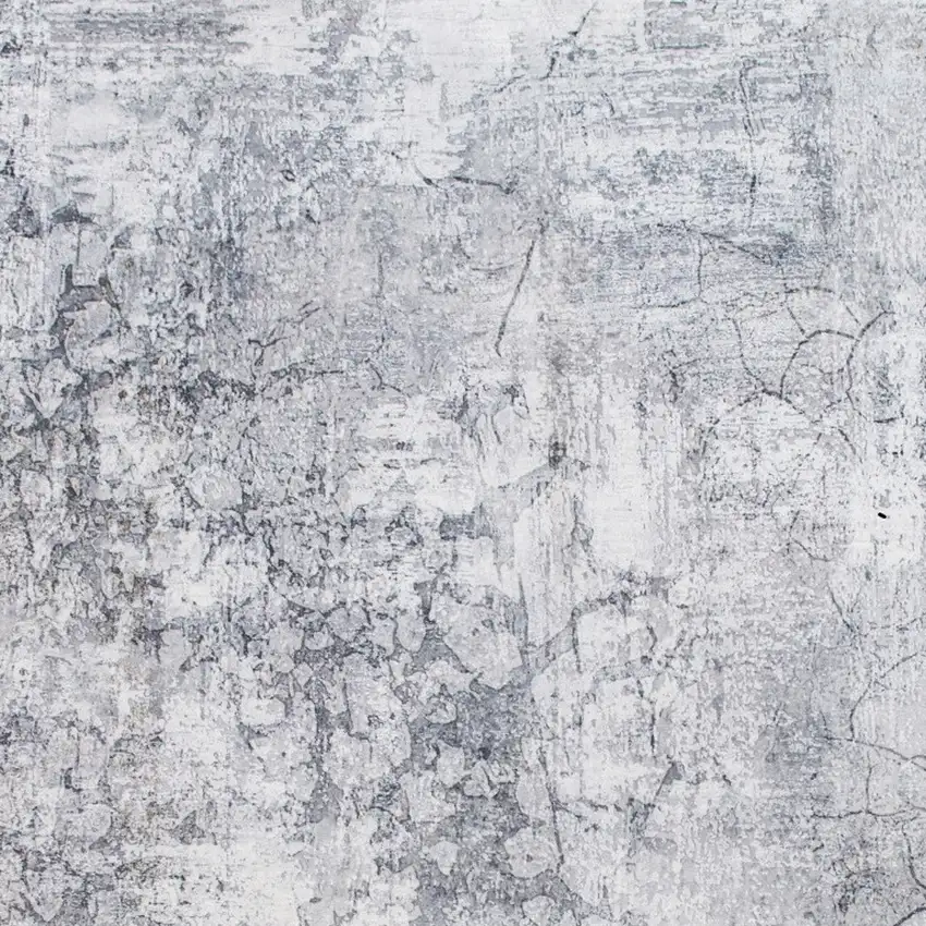 Gray Distressed Marble Area Rug Photo 6