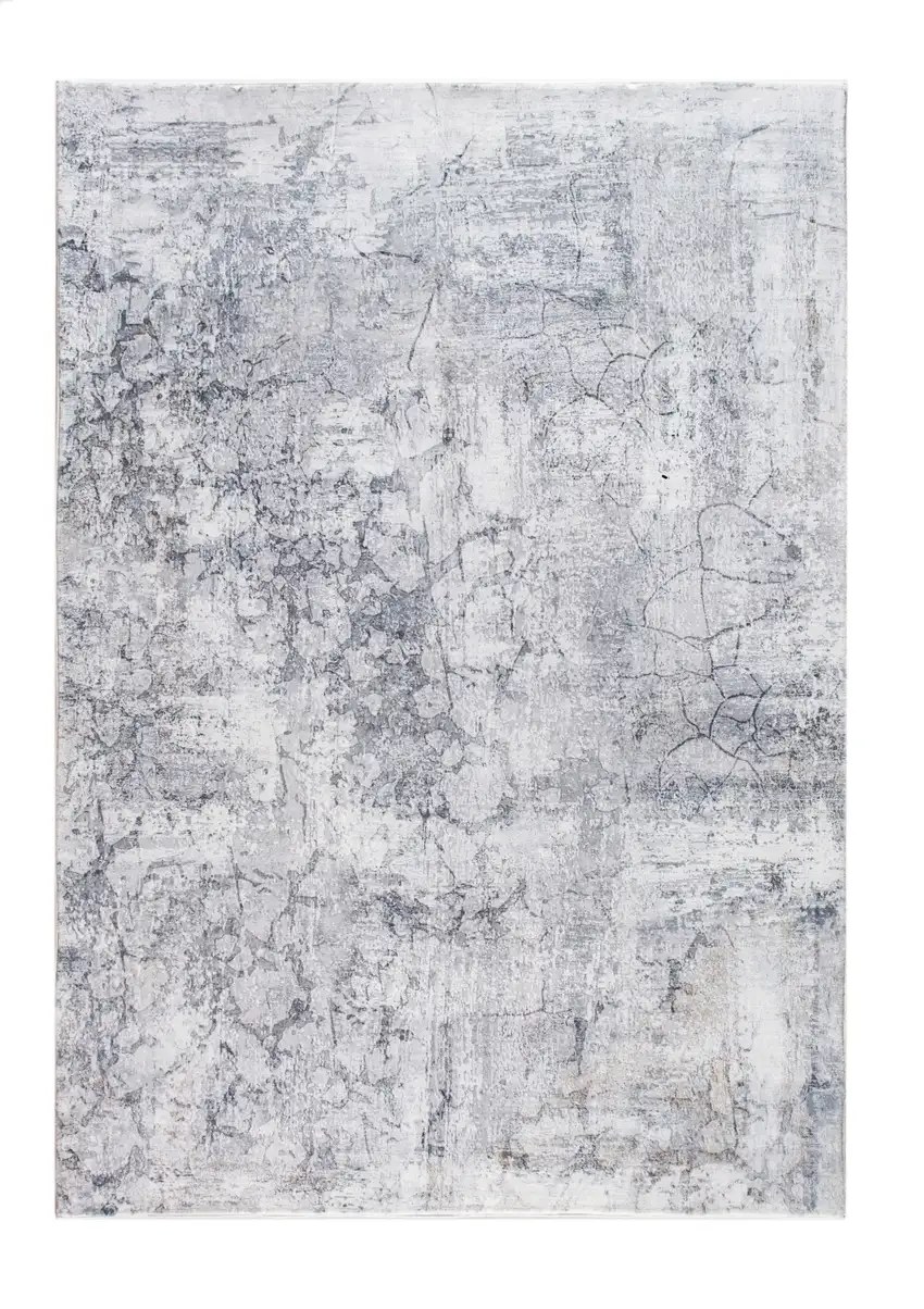Gray Distressed Marble Area Rug Photo 2