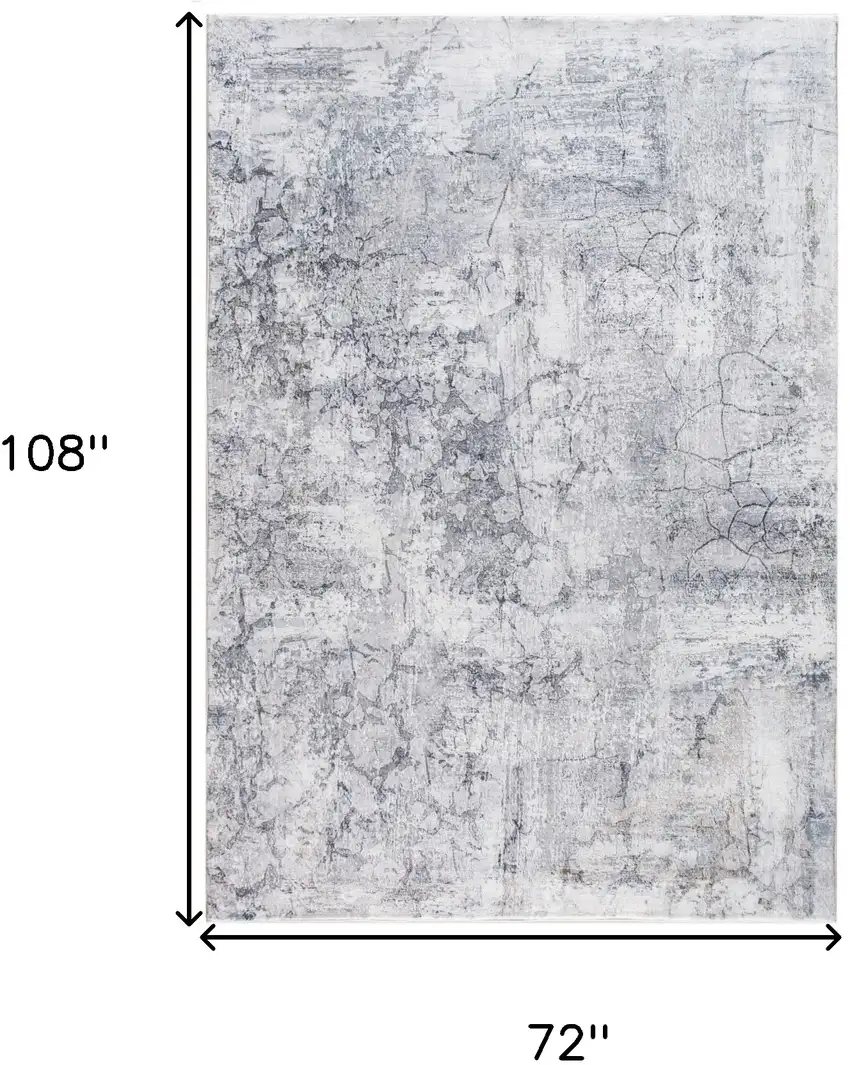 Gray Abstract Area Rug Photo 3