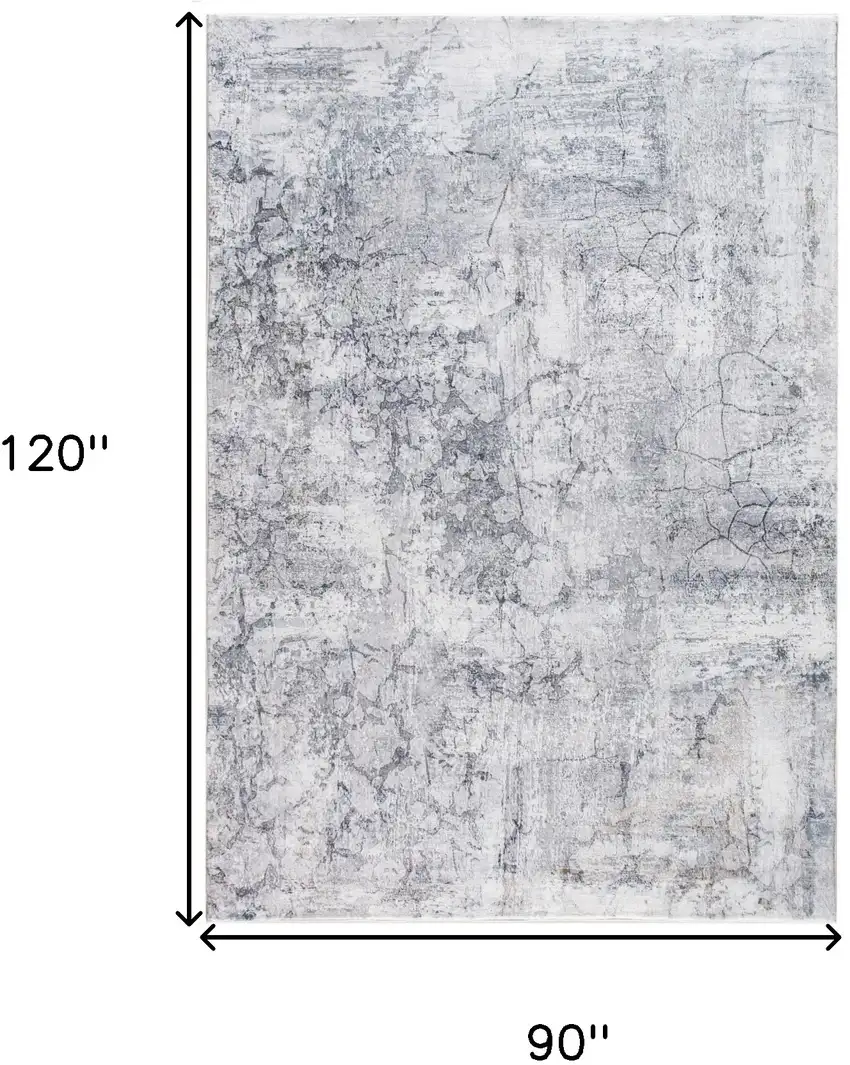 Gray Abstract Area Rug Photo 3