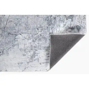 Photo of Gray Distressed Marble Runner Rug