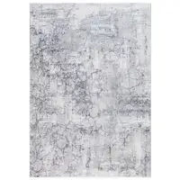 Photo of Gray Distressed Marble Runner Rug