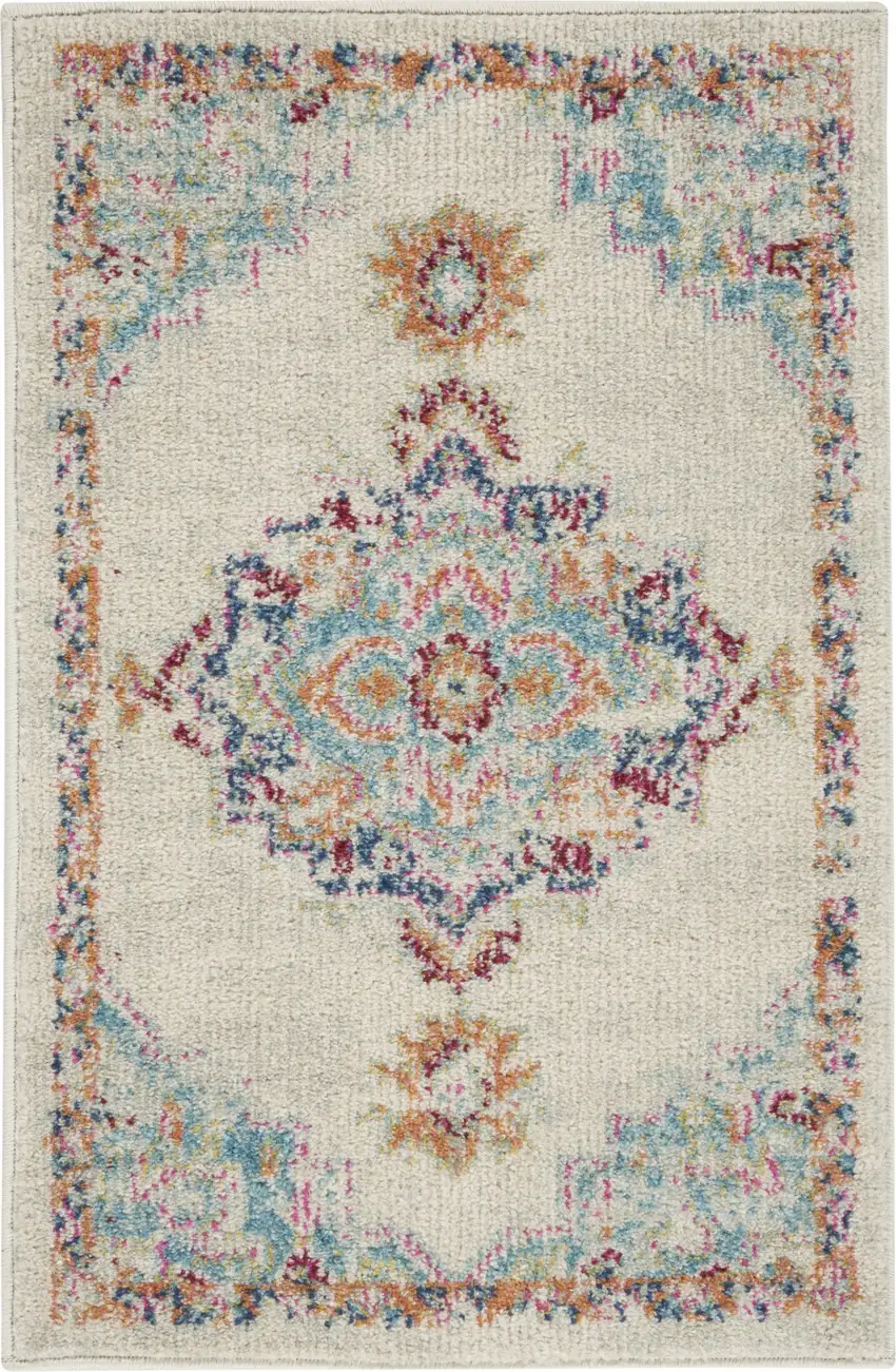 Gray And Ivory Power Loom Area Rug Photo 8