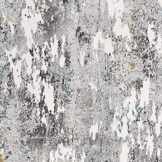 Gray Abstract Power Loom Area Rug Photo 5