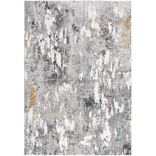 Gray Distressed Modern Abstract Area Rug Photo 1
