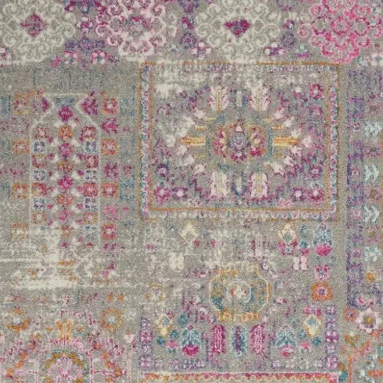 Gray And Ivory Abstract Distressed Area Rug Photo 3