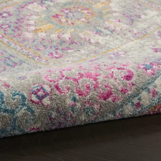 Gray And Ivory Abstract Distressed Area Rug Photo 7