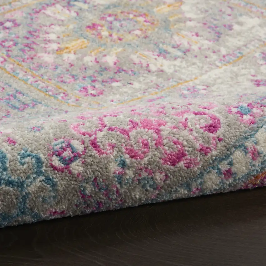 Gray And Ivory Abstract Distressed Area Rug Photo 7