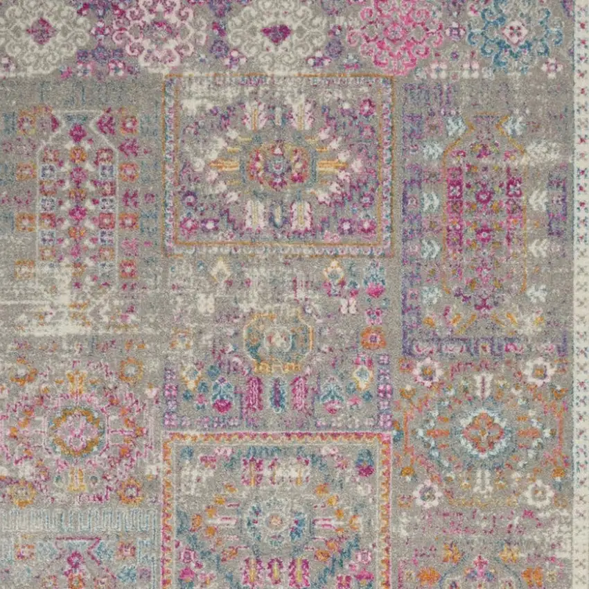 Gray And Ivory Abstract Distressed Area Rug Photo 1