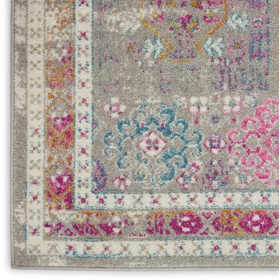 Gray And Ivory Abstract Distressed Area Rug Photo 8