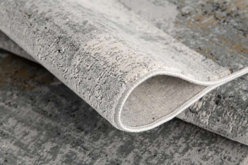 Gray Distressed Prism Modern Area Rug Photo 8