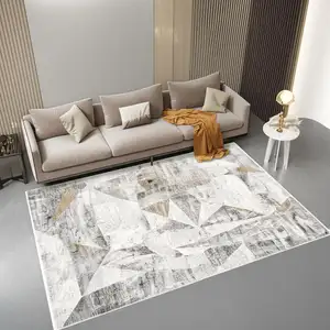 Photo of Gray Distressed Prism Modern Area Rug