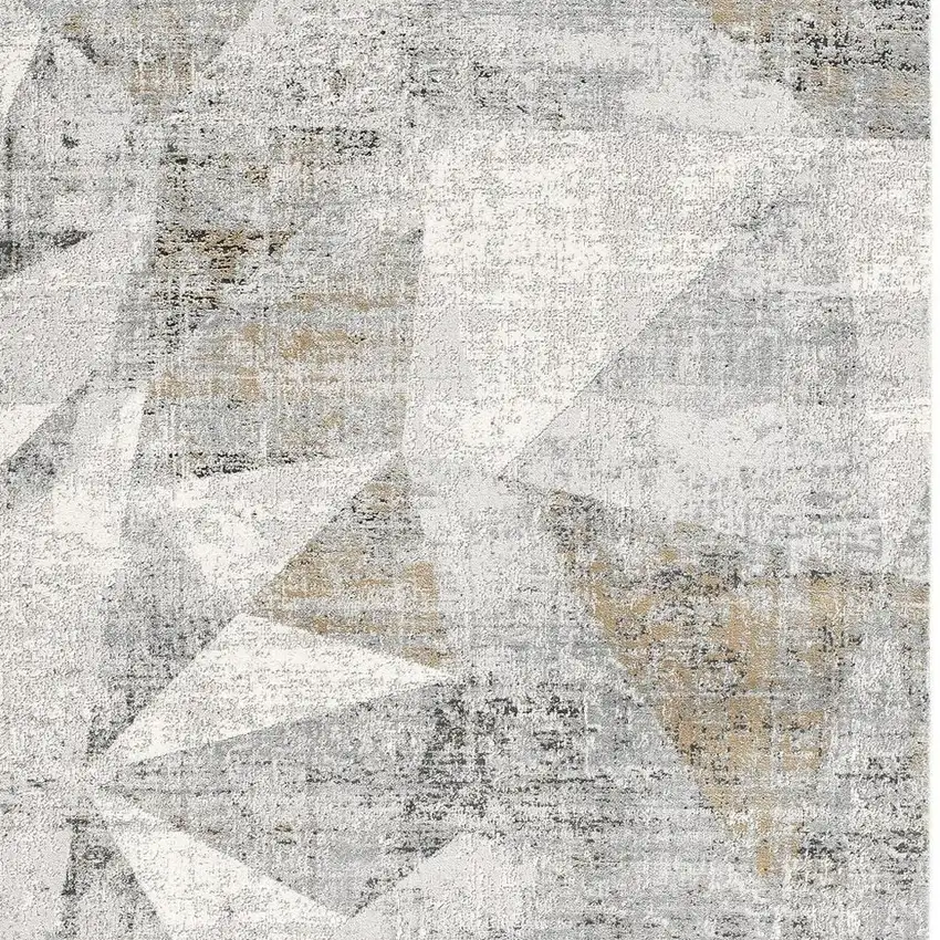 Gray Distressed Prism Modern Area Rug Photo 4