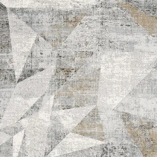 Gray Distressed Prism Modern Area Rug Photo 5