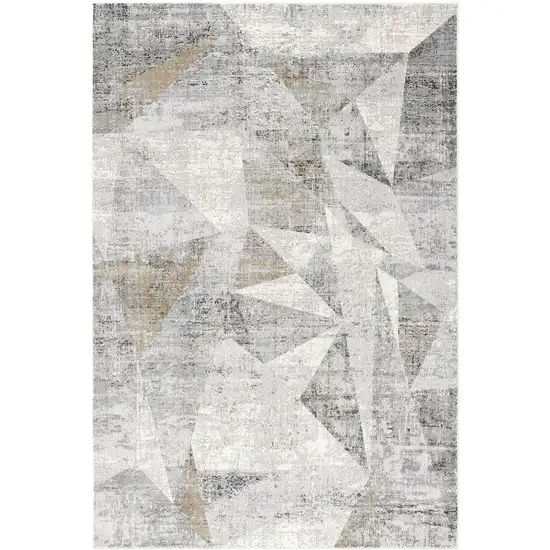 Gray Distressed Prism Modern Area Rug Photo 4