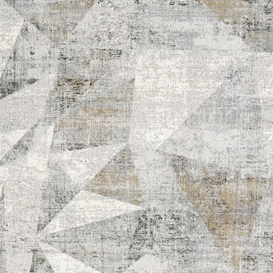 Gray Distressed Prism Modern Area Rug Photo 5