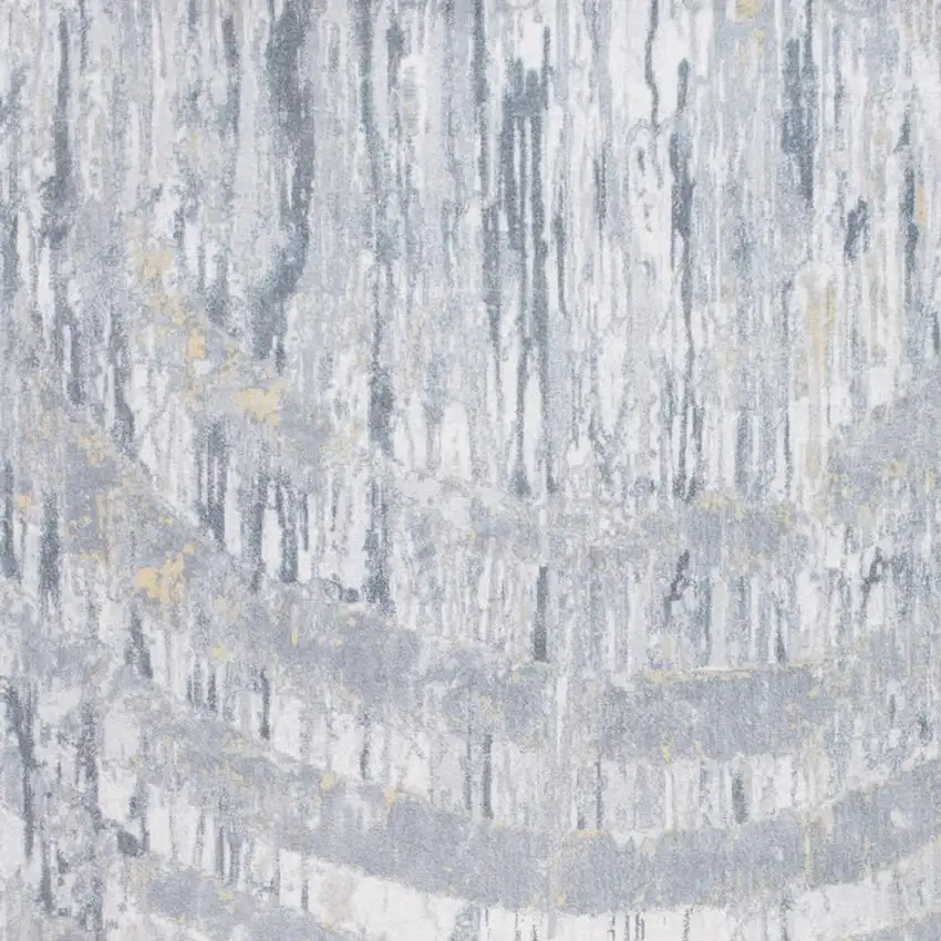 Gray And Ivory Abstract Area Rug Photo 6