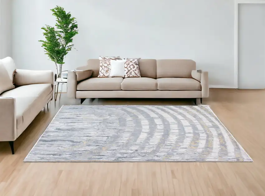 Gray Abstract Dhurrie Area Rug Photo 1