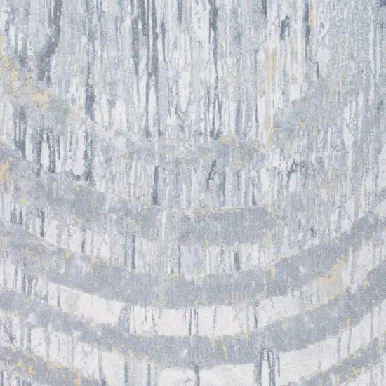 Gray And Ivory Abstract Area Rug Photo 7